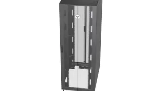 Стоечный шкаф Vertiv VR 48U с ударопрочной упаковкой – до 3000 фунтов, увеличенная глубина, безинструментальная установка