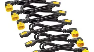 Комплект кабелей питания APC NetShelter AP8702R-NA (6 шт.), фиксируемые, C13-C14 (90°), 0.6м, для Северной Америки