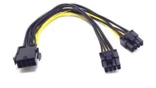 Адаптер Dell для видеокарт: 6+2 pin на 2x (6+2) pin, совместим с Dell 5000/7000 Towers, RTX/CL шасси