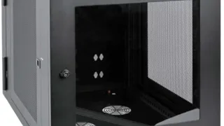 Стойка Eaton Tripp Lite SmartRack SRW12US33G 12U настенная, серверной глубины, с прозрачным акриловым окном и откидной задней панелью