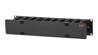 Аксессуар APC NetShelter AR8600A: Горизонтальный кабельный органайзер 2U с односторонней крышкой, черный, для 19-дюймовых стоек