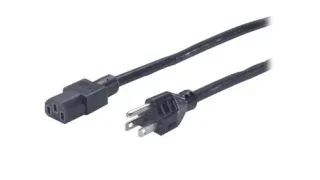 Аксессуар APC by Schneider Electric: Кабель питания C13 - NEMA 5-15P, 2.4м (8 футов), 120В, UL Listed, черный