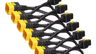 Аксессуар: Комплект блокируемых кабелей питания APC NetShelter (6 шт.), C20 на C19, 1.2 м (4 фута) для стоечных PDU и серверов