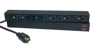 PDU APC NetShelter Basic Rack 1U, 20A, 120V, 10 розеток NEMA 5-20R, вход L5-20P, 2.4кВА