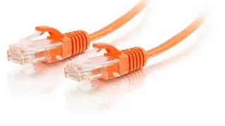 Сетевой кабель C2G 10ft Cat6 Slim Snagless UTP Orange - патч-корд 28 AWG для высокоплотных ЦОД