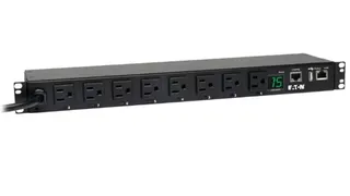 PDU Eaton PDUMH15NET2LX: Управляемый 1U PDU 1.4кВт с 8 розетками NEMA 5-15R и интерфейсом LX Platform