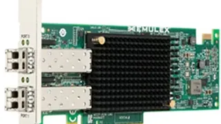 Адаптер Dell Emulex LPe31002 16GbE Dual Port Fibre Channel HBA, Full Height, V2 для высокоскоростных сетей хранения данных