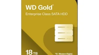 Жесткий диск Western Digital Gold WD181KRYZ 18 ТБ, 3.5" SATA 6 Гбит/с, 7200 об/мин, 512 МБ буфер для корпоративных систем