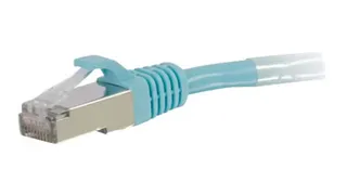 Сетевой патч-кабель C2G Cat6a Snagless Shielded (STP) 25 футов, Aqua, для 10 Gigabit Ethernet