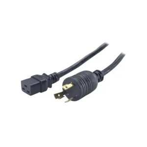 Кабель питания APC NetShelter AP9896, IEC C19 - NEMA L6-30P, 2.4м (8 футов), 30А, 208В, для PDU и серверов