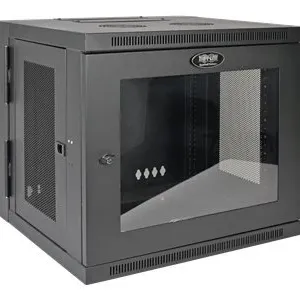 Стоечный шкаф Eaton Tripp Lite SmartRack SRW10USG 10U, настенный, низкопрофильный, с акриловым окном и откидной задней панелью для LAN-коммутаторов