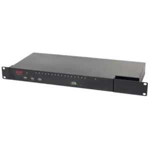 KVM-переключатель APC KVM1116R 2G Digital/IP – 16 портов, 1 удаленный/1 локальный пользователь, виртуальные носители, FIPS 140-2, 1U