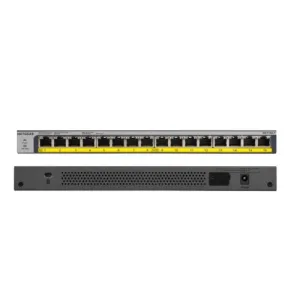 Коммутатор NETGEAR GS116LP 16-портовый Gigabit Ethernet Unmanaged с PoE/PoE+ 76W и гибким бюджетом питания