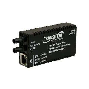Медиаконвертер Lantronix Mini M/E-PSW-FX-02 Fast Ethernet 10/100Base-TX на 100Base-FX, компактный, Plug-and-Play, до 2 км