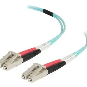 Сетевой кабель C2G LC-LC OM4 Duplex Multimode 50/125 мкм, 2 м, 40 Гбит/с, Aqua