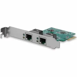 Сетевая карта StarTech.com Dual Port Gigabit PCIe x1 для серверов - 2x RJ-45, 10/100/1000Base-T