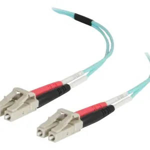 Кабель C2G LC-LC 50/125 Duplex Multimode OM4 Fiber Optic, 15м (49.21 фута), Aqua, 40 Гбит/с