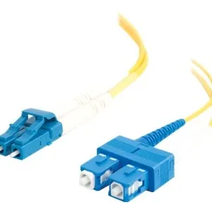 Оптоволоконный кабель C2G 3м LC-SC 9/125 OS2 Duplex Single-Mode, желтый, для Gigabit Ethernet
