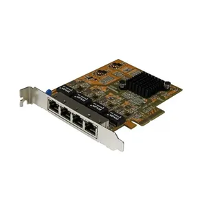 Сетевая карта StarTech.com ST1000SPEX43 - 4-портовый адаптер Gigabit Ethernet PCIe x4 на чипсете Realtek RTL8111G для серверов и рабочих станций