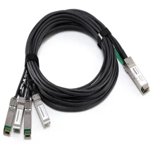 Аксессуар Dell Networking Cable: 40GbE QSFP+ на 4x10GbE SFP+ пассивный медный кабель Breakout, 7 метров (23 фута) для высокоскоростных сетей