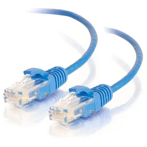 Аксессуар C2G 10ft Cat6 Ethernet Кабель Slim Snagless UTP Blue – 28 AWG для высокоплотных ЦОД