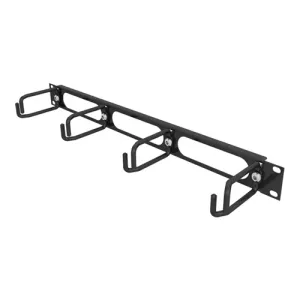 Аксессуар Vertiv Horizontal Cable Manager VRA1000 – Горизонтальный кабельный органайзер 1U с металлическими D-кольцами для Vertiv VR Rack, 19 дюймов, черный, металлический
