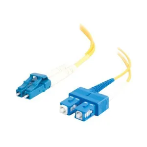 Кабель оптоволоконный C2G 15м LC-SC 9/125 OS2 Duplex Single-Mode, желтый PVC для Gigabit Ethernet