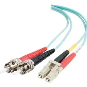 Кабель C2G 10м LC-ST 10Gb OM3 Duplex Multimode оптоволоконный PVC Aqua 50/125 мкм