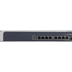 Ethernet Switch NETGEAR XS508M Unmanaged Multi-Gigabit с 8 портами 10GBASE-T и 1 портом SFP+, поддержка Cat5E кабелей, настольный/стоечный