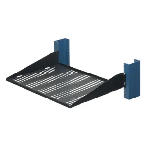 Аксессуар Rack Solutions 2U 2-Post Консольная Полка 13" Глубина, Цельная, Черная Сталь, до 60 фунтов