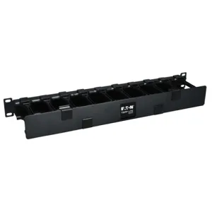 Аксессуар Eaton Tripp Lite SmartRack SRCABLEDUCT1UHD – 1U горизонтальный кабельный органайзер с высокой емкостью, лоток с двойной откидной крышкой для эффективного управления кабелями в стойках 19 дюймов.