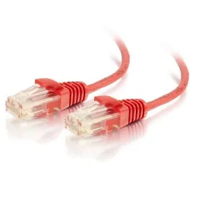 Сетевой кабель C2G 7ft Cat6 Slim Snagless UTP Ethernet (красный) - 28 AWG, для дата-центров