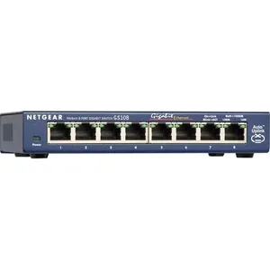 Ethernet Switch Netgear ProSafe GS108 - 8 портов Gigabit, неуправляемый, настольный/настенный