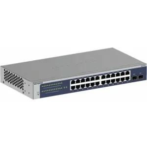 Ethernet Коммутатор NETGEAR GS724T-600NAS Smart Managed Gigabit, 24x GE, 2x SFP, Layer 3, Fanless