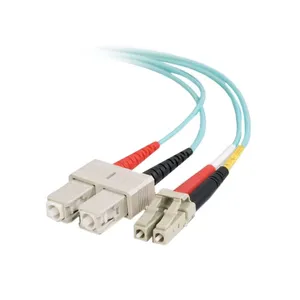Оптоволоконный кабель C2G 5м LC-SC 10Gb Duplex Multimode OM3 50/125 Aqua для высокоскоростных сетей